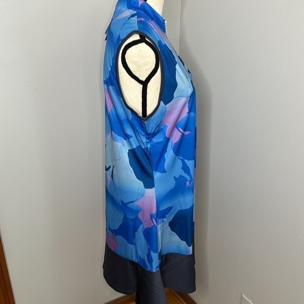 Callaway Women’s Blue/Purple Opti-Dri 1/4 Zip Knee Length Golf Dress Sz L (NWT) - Picture 3 of 9